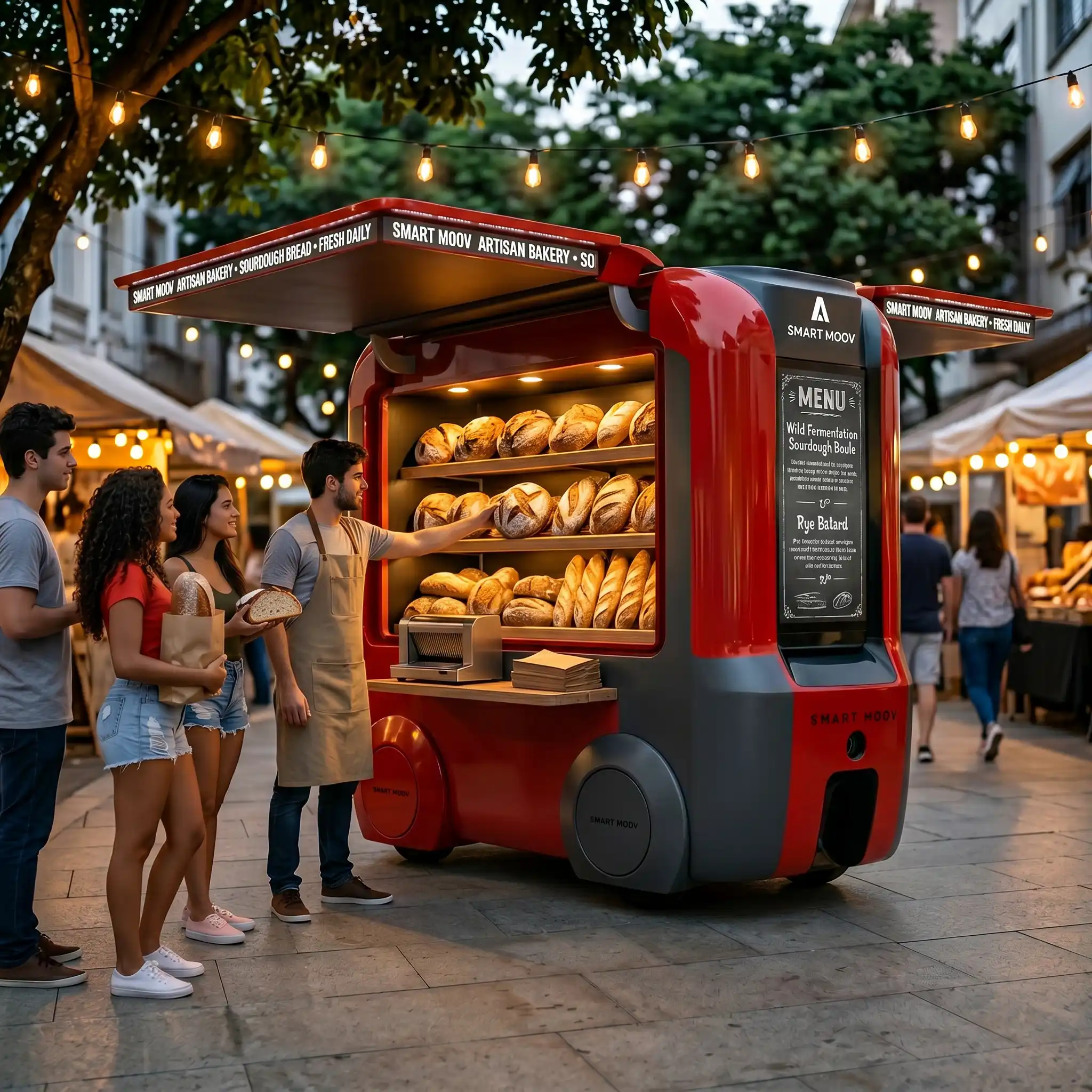 Mini Food Truck Quiosque móvel Quiosque para Shopping Food Tuk Carrinho