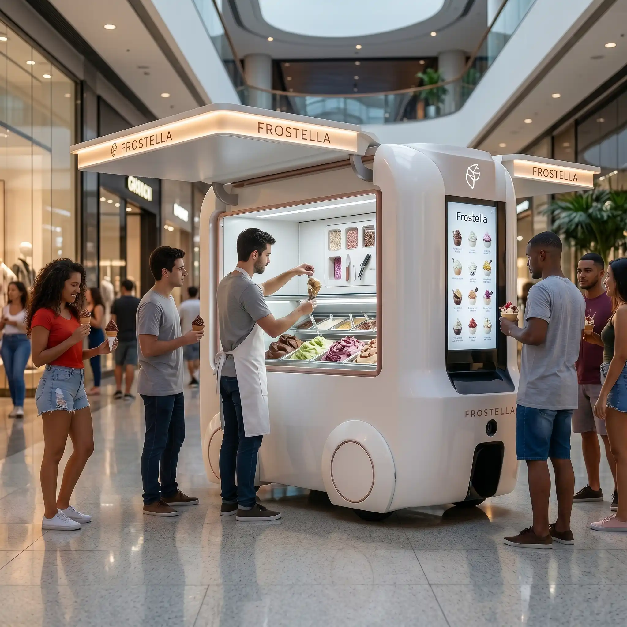 Mini Food Truck Quiosque móvel Quiosque para Shopping Food Tuk Carrinho