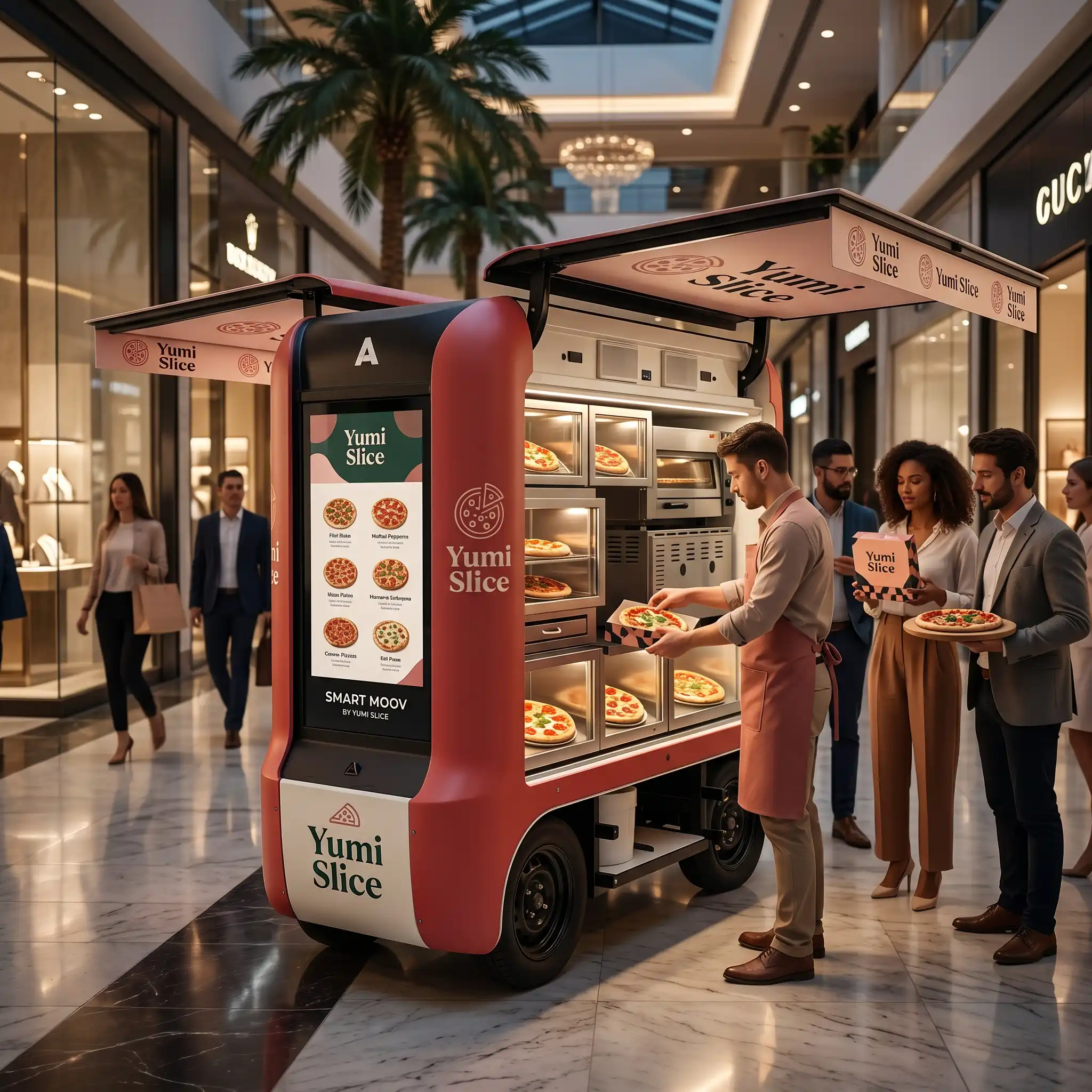 Mini Food Truck Quiosque móvel Quiosque para Shopping Food Tuk Carrinho