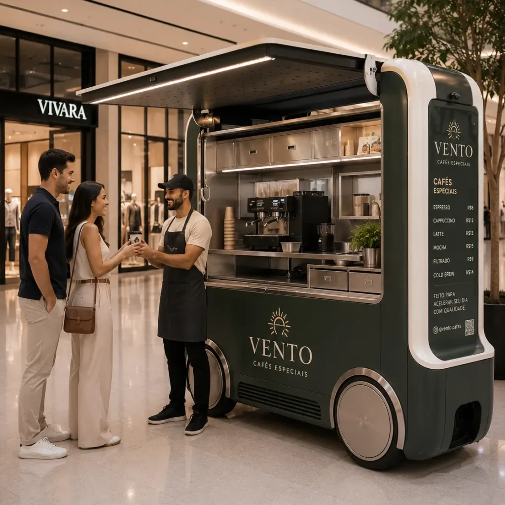mini cafeteria food truck carrinho de cafe movel quiosque para cafeteria franquia de cafe