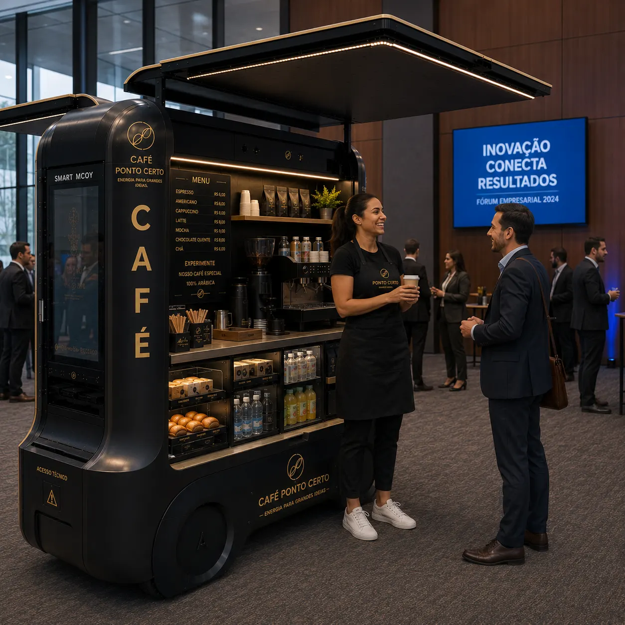 mini cafeteria food truck carrinho de cafe movel quiosque para cafeteria