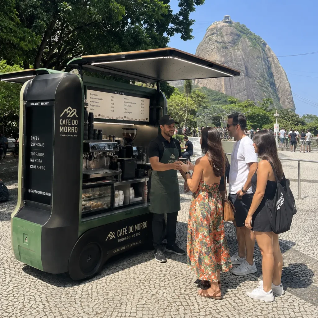 mini cafeteria food truck carrinho de cafe movel quiosque para cafeteria  franquia de cafe