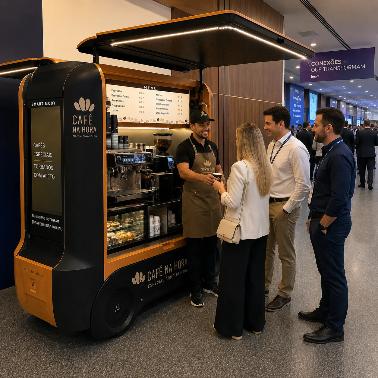 mini cafeteria food truck carrinho de cafe movel quiosque para cafeteria