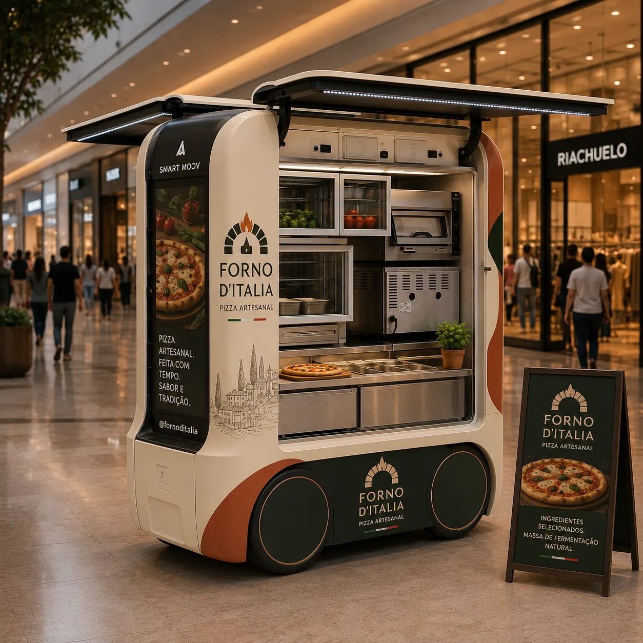 quiosque de pizza carrinho de pizza movel