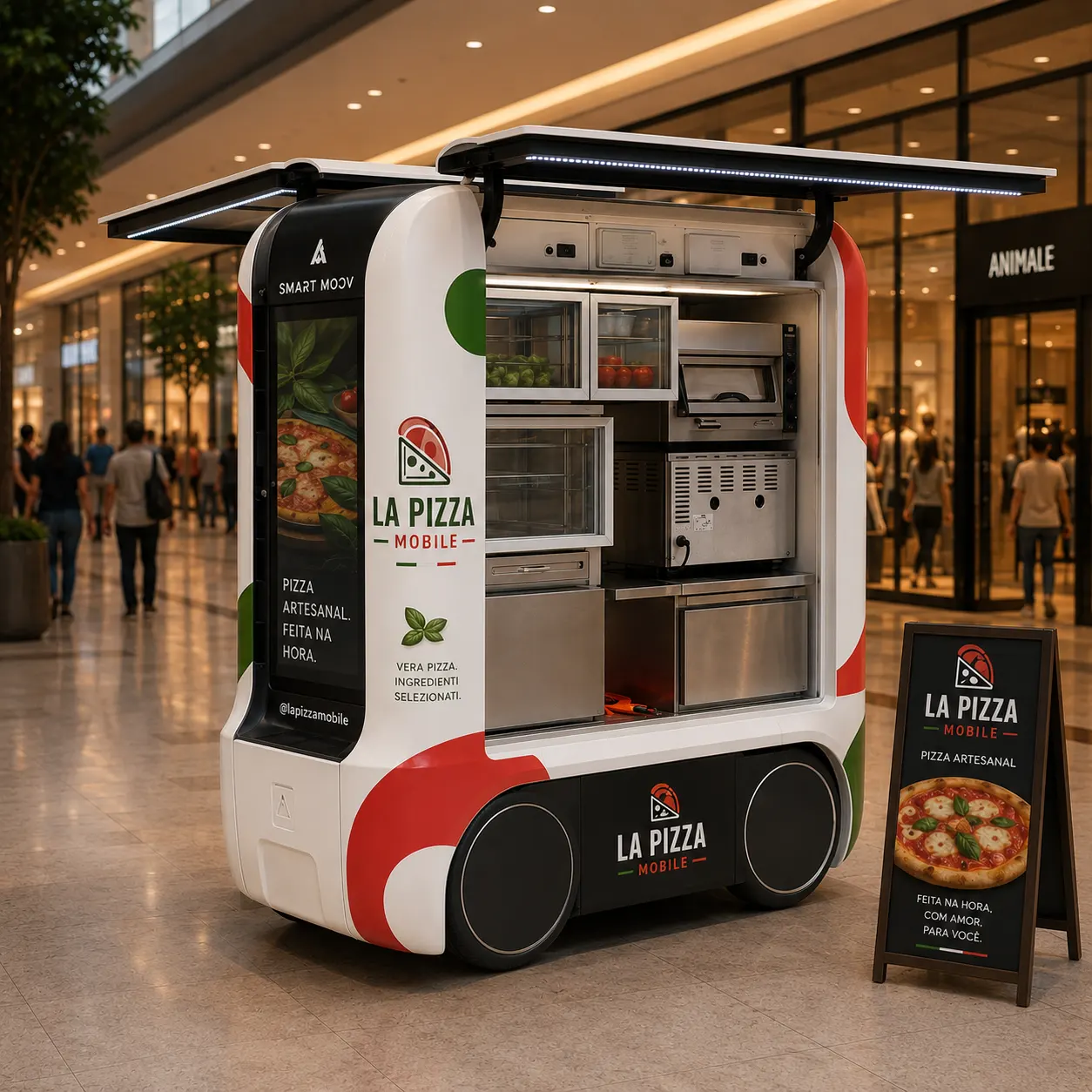 quiosque de pizza carrinho de pizza movel