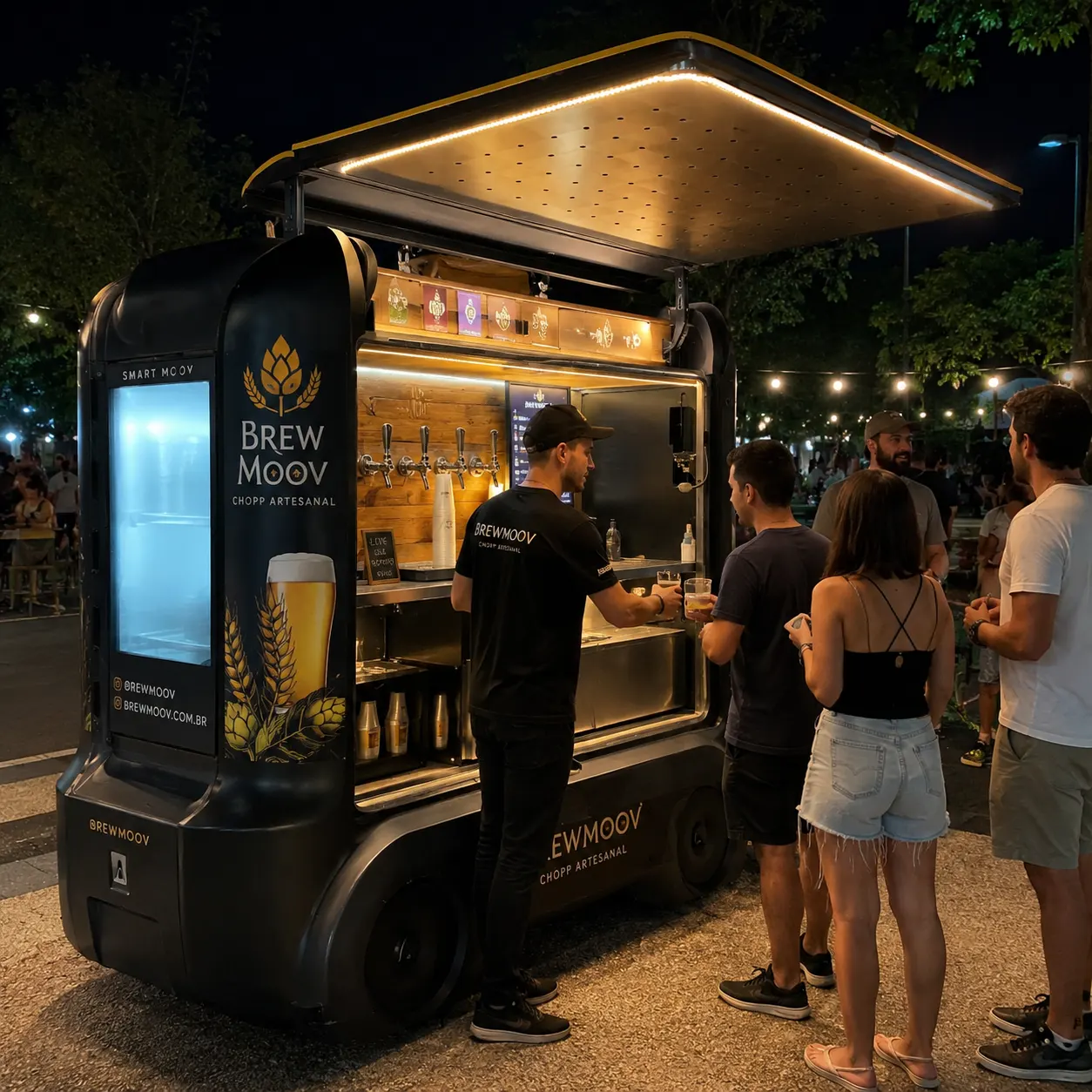 carrinho de bebidas ambulante