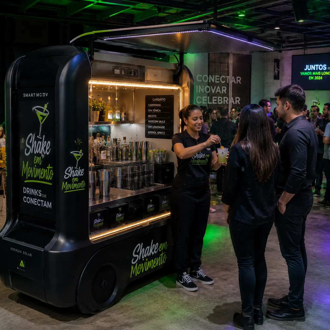 carrinho de bebidas ambulante