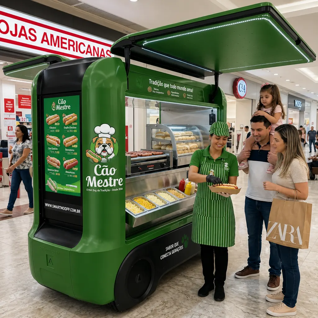 carrinho de cachorro quente mini food truck de cachorro quente
