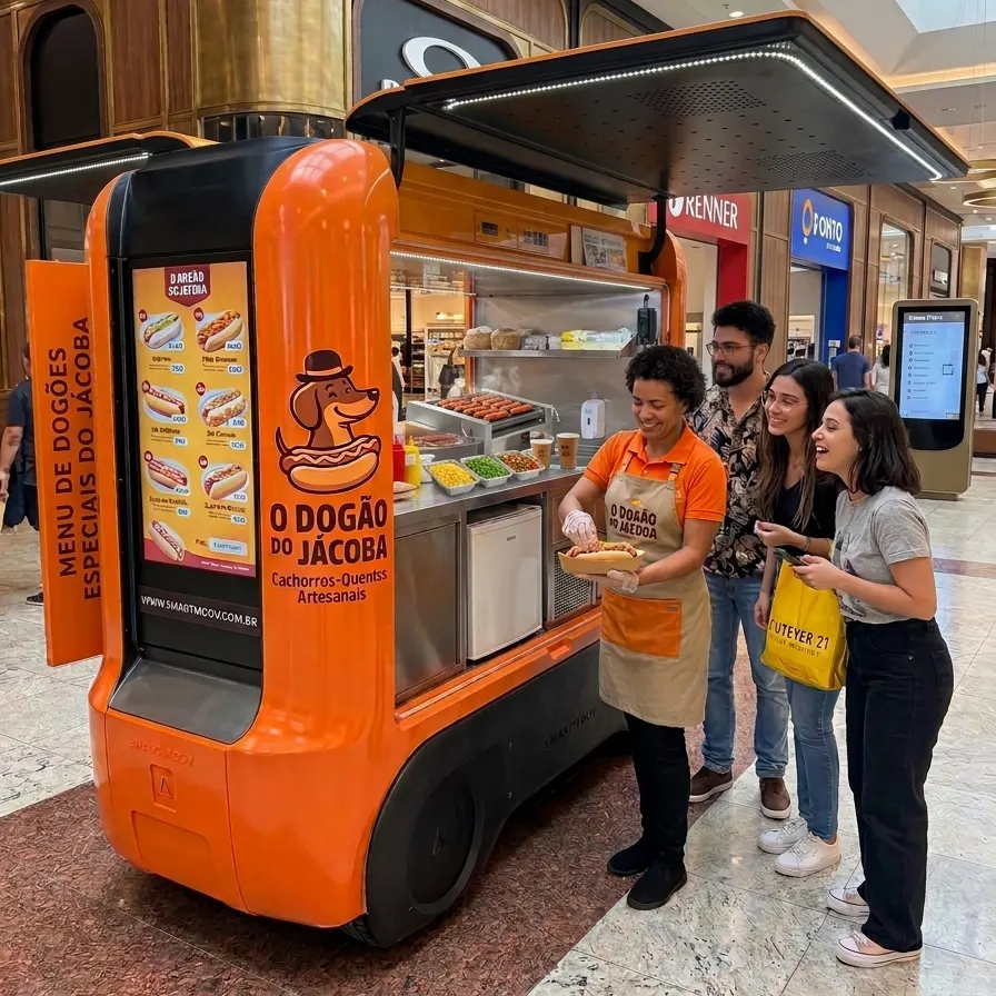 carrinho de cachorro quente mini food truck de cachorro quente