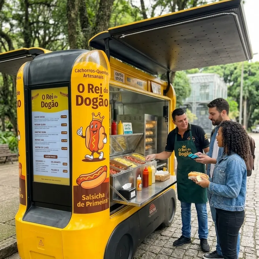 carrinho de cachorro quente mini food truck de cachorro quente