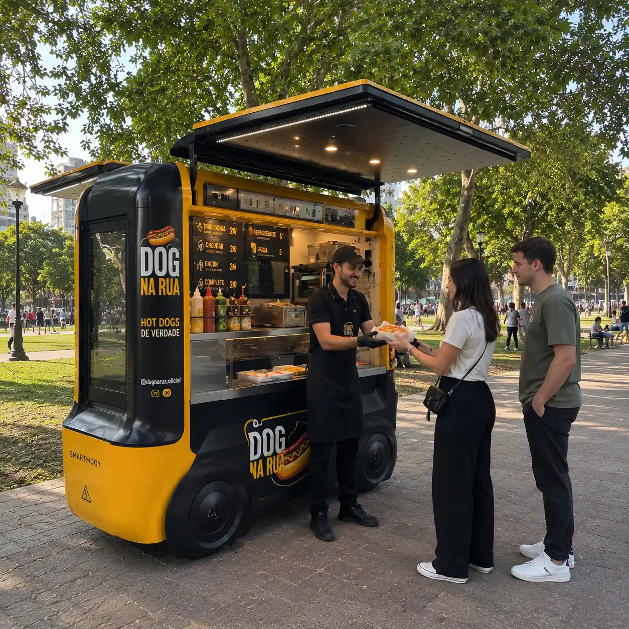 carrinho de cachorro quente mini food truck de cachorro quente