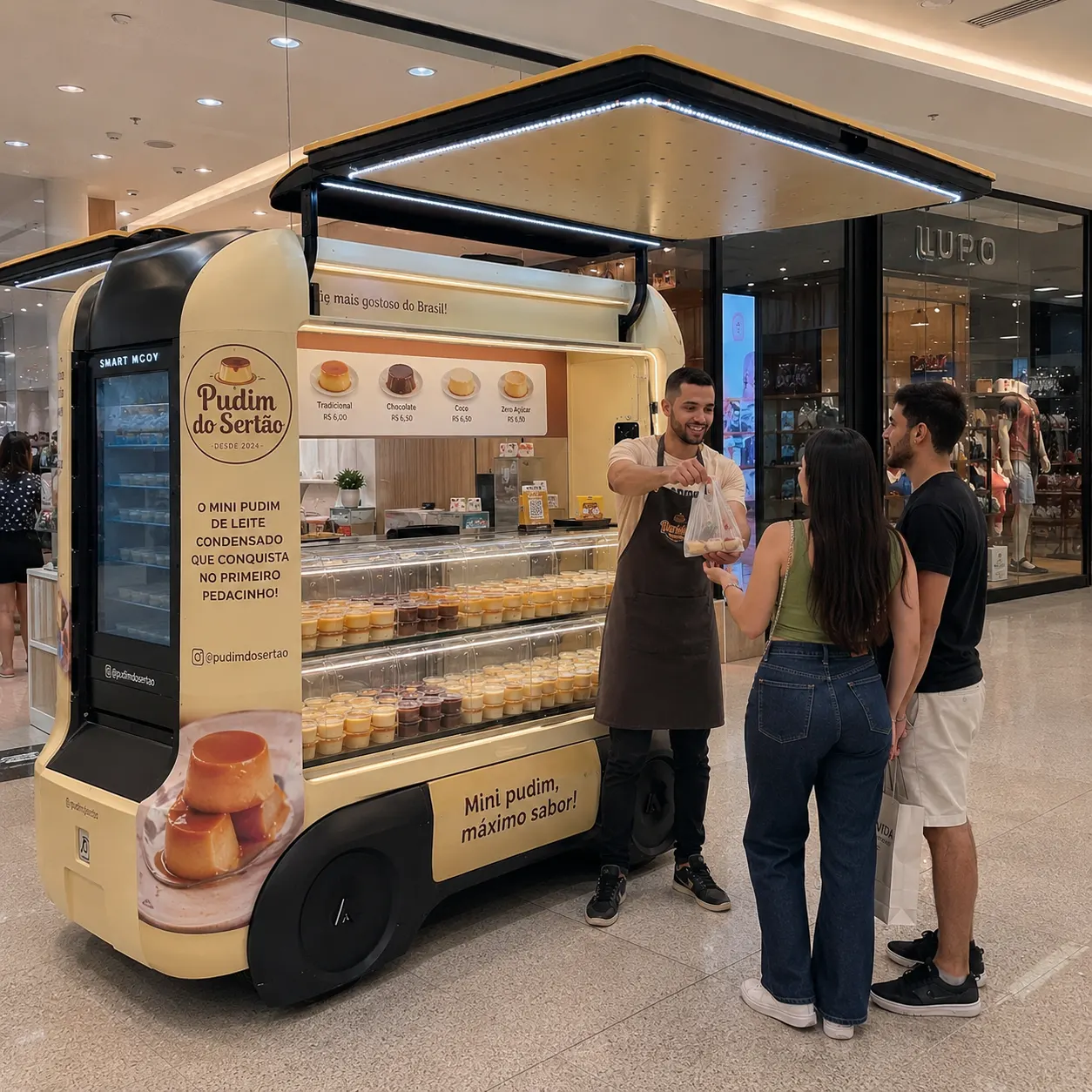 carrinho de vender doce mini food truck confeitaria