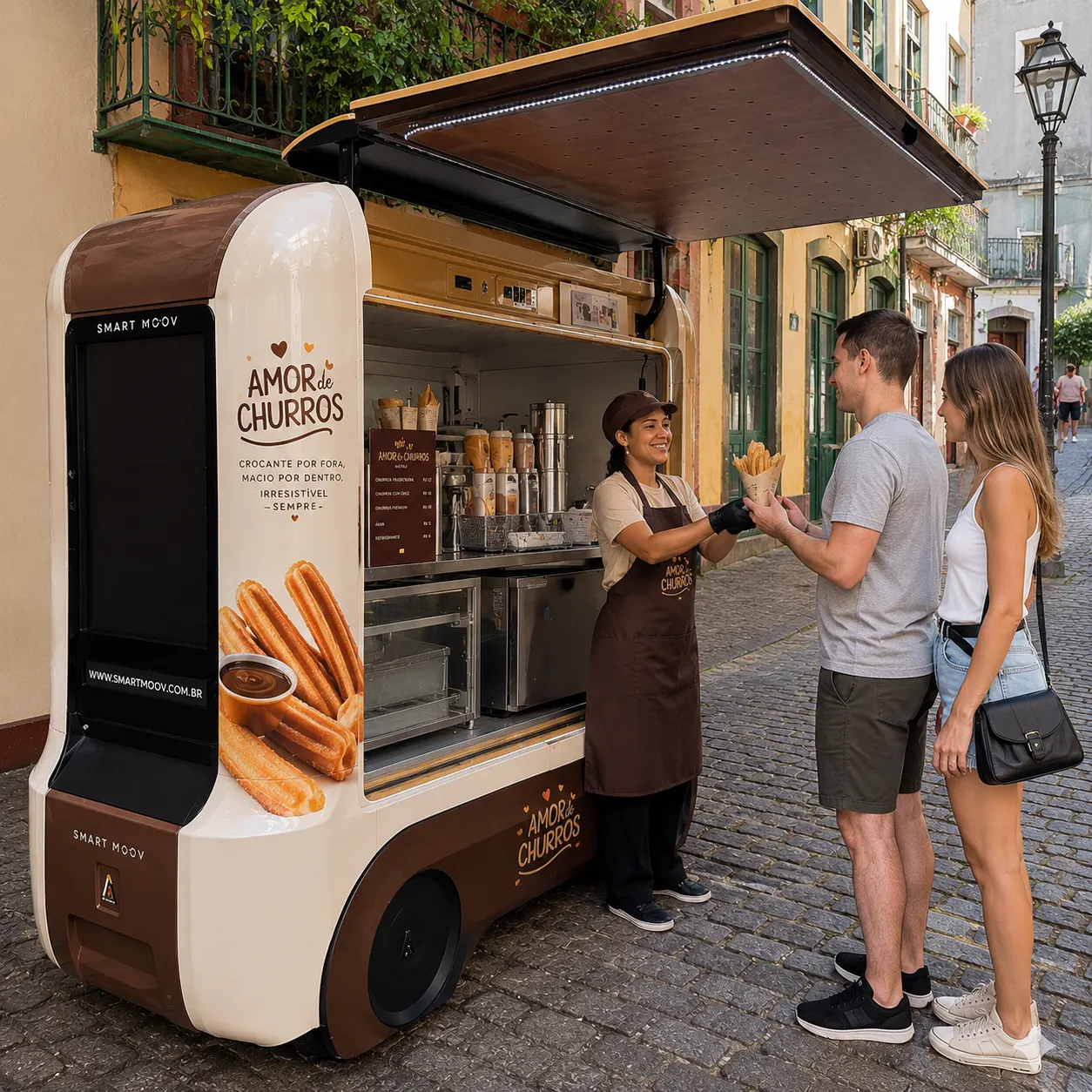 carrinho de vender doce mini food truck confeitaria