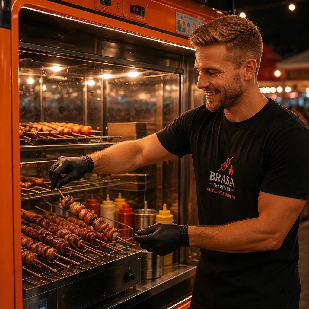 mini food truck de espetinho carrinho de espetinho