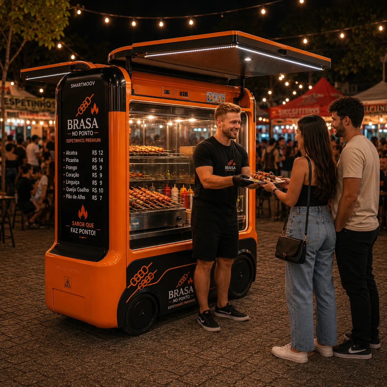 mini food truck de espetinho carrinho de espetinho