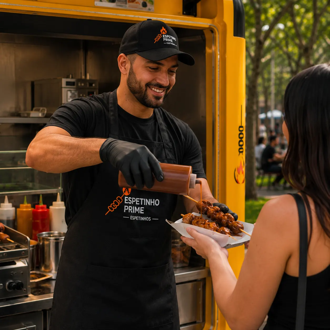 mini food truck de espetinho carrinho de espetinho