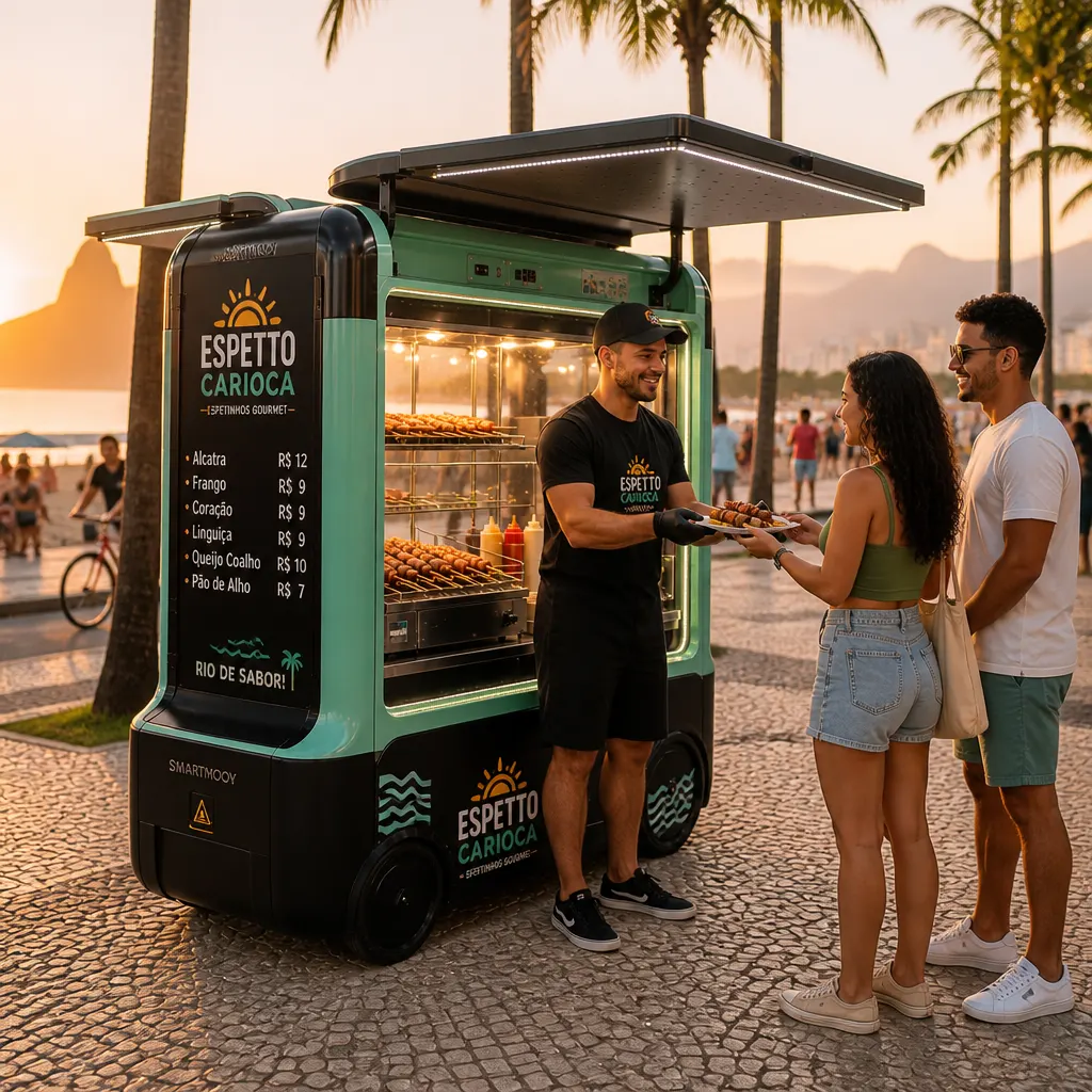 mini food truck de espetinho carrinho de espetinho