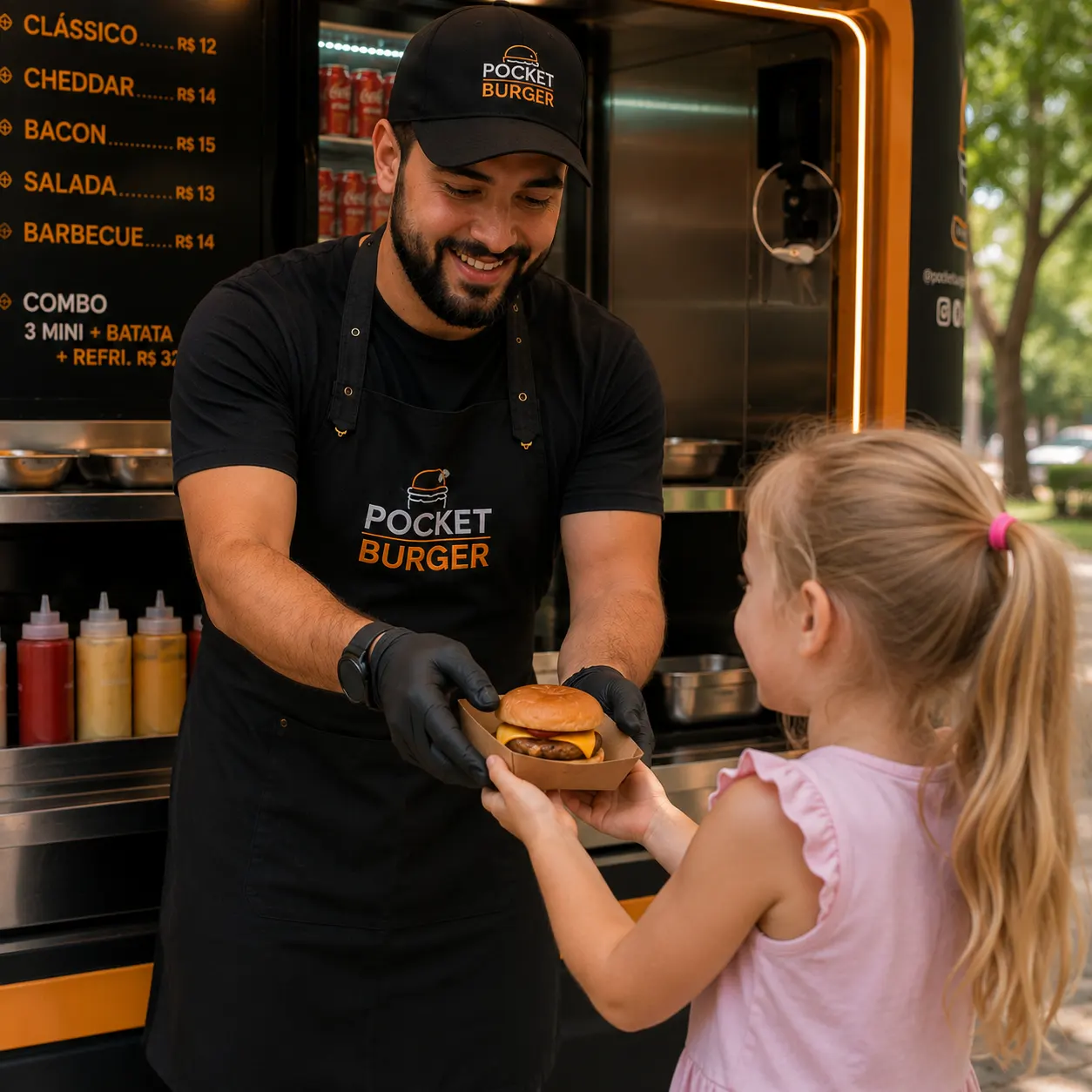 mini food truck para hamburgueria