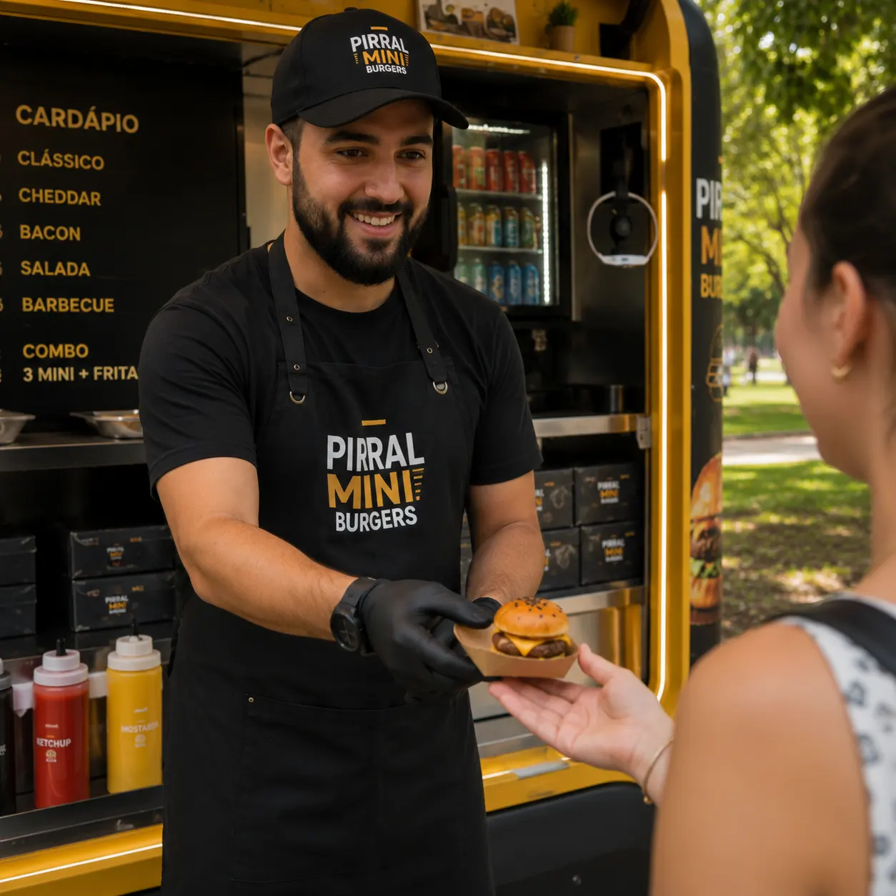 mini food truck para hamburgueria