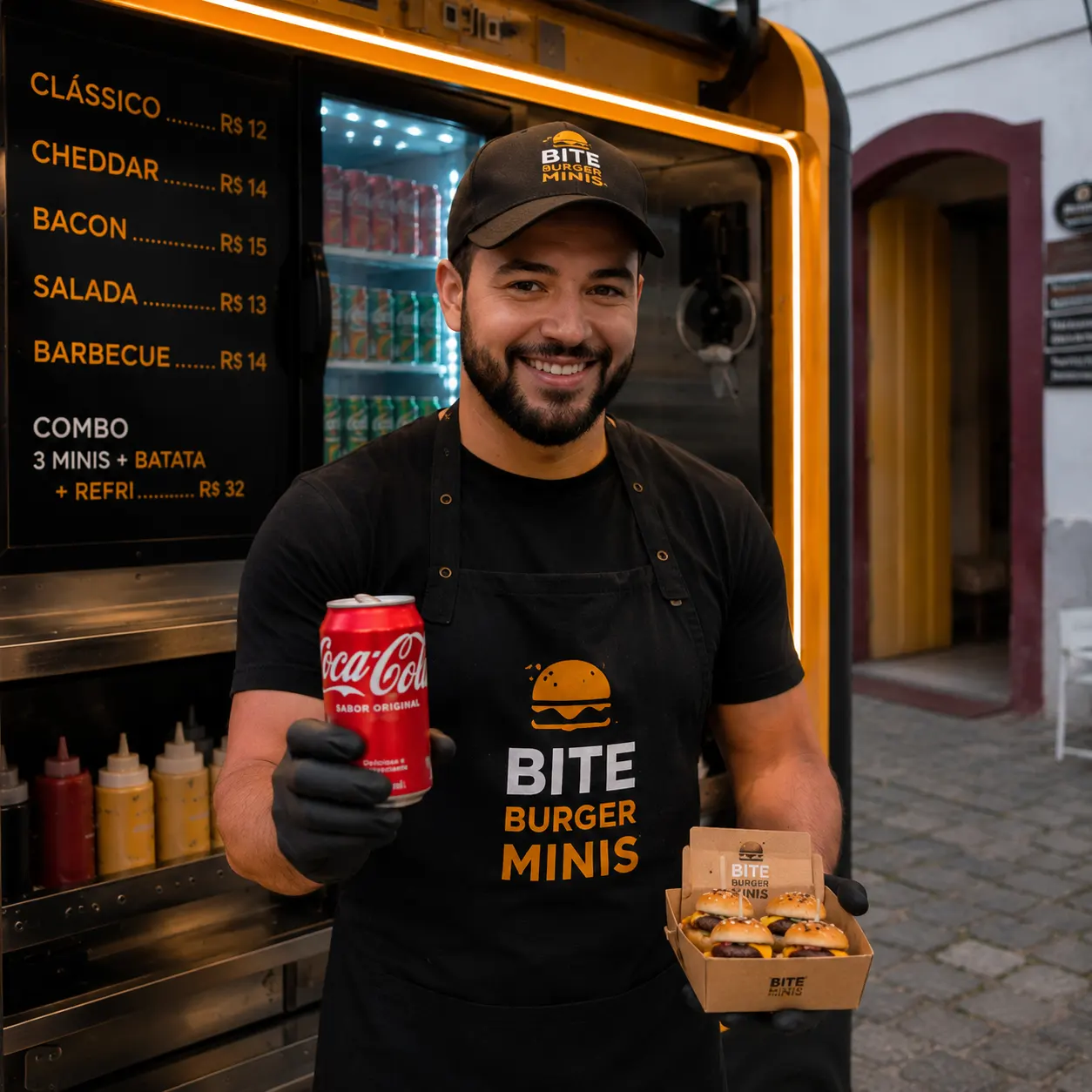 mini food truck para hamburgueria