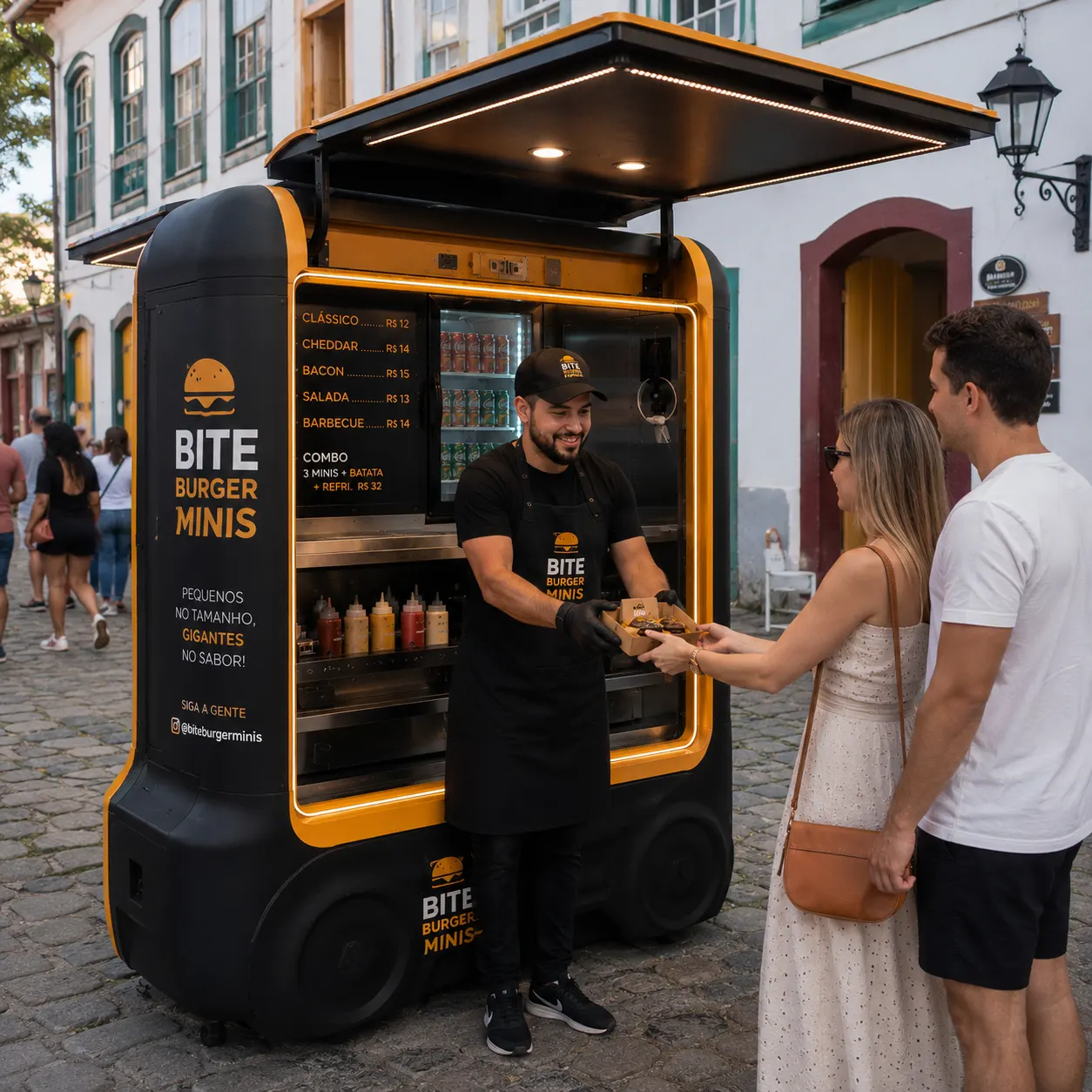 mini food truck para hamburgueria