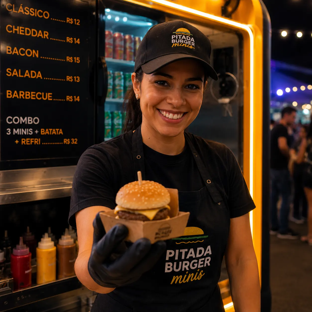 mini food truck para hamburgueria