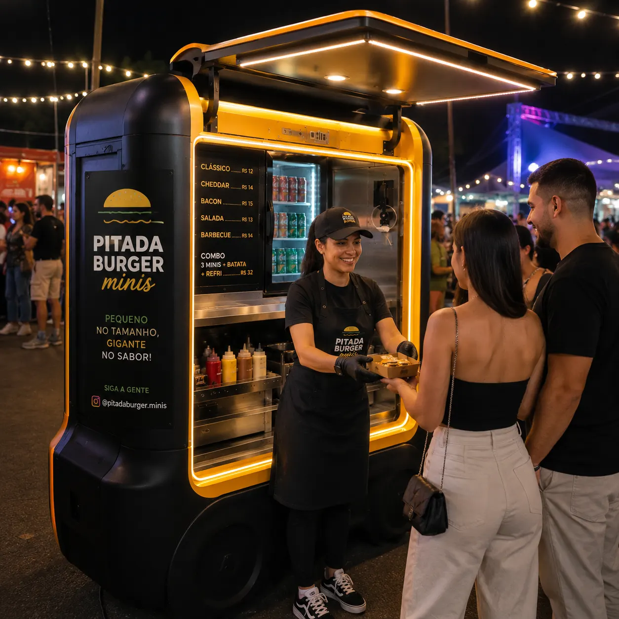 mini food truck para hamburgueria