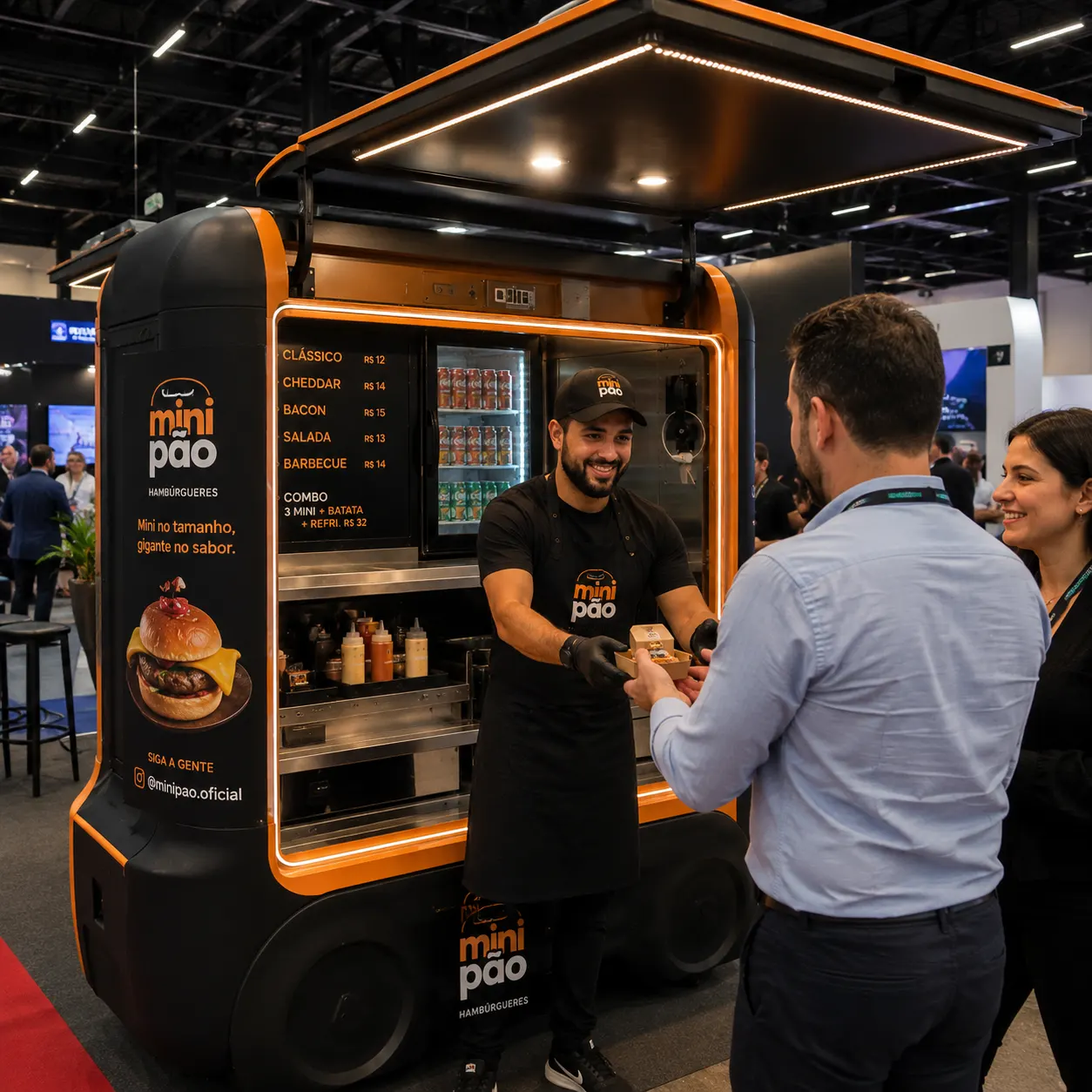 mini food truck para hamburgueria