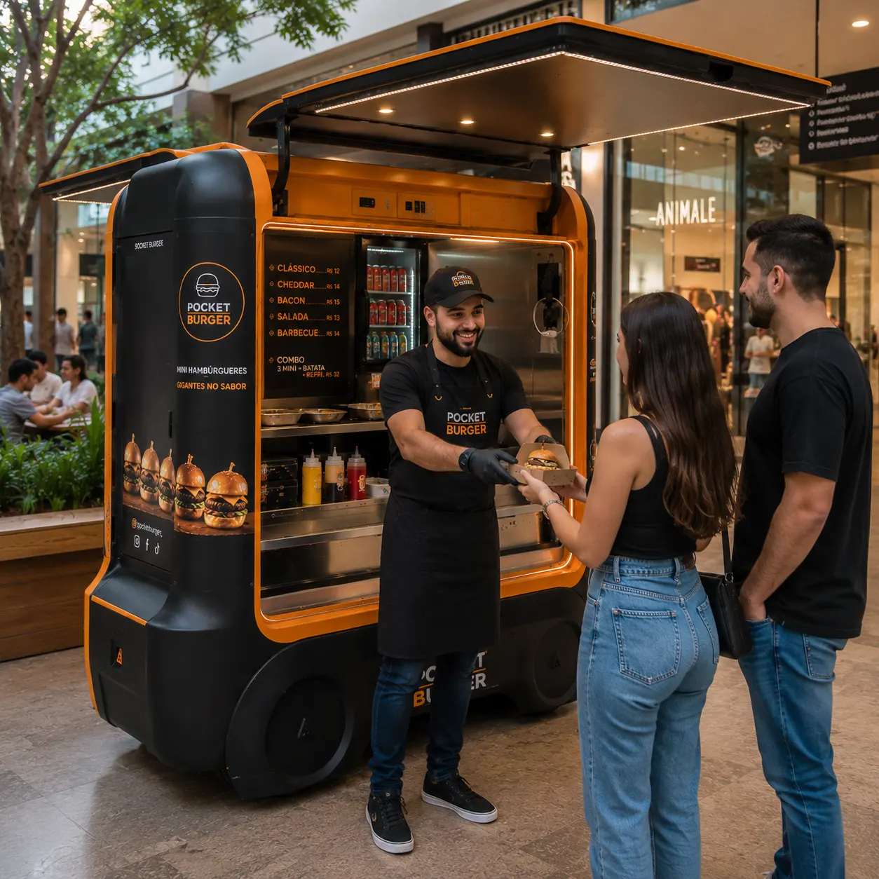 mini food truck para hamburgueria