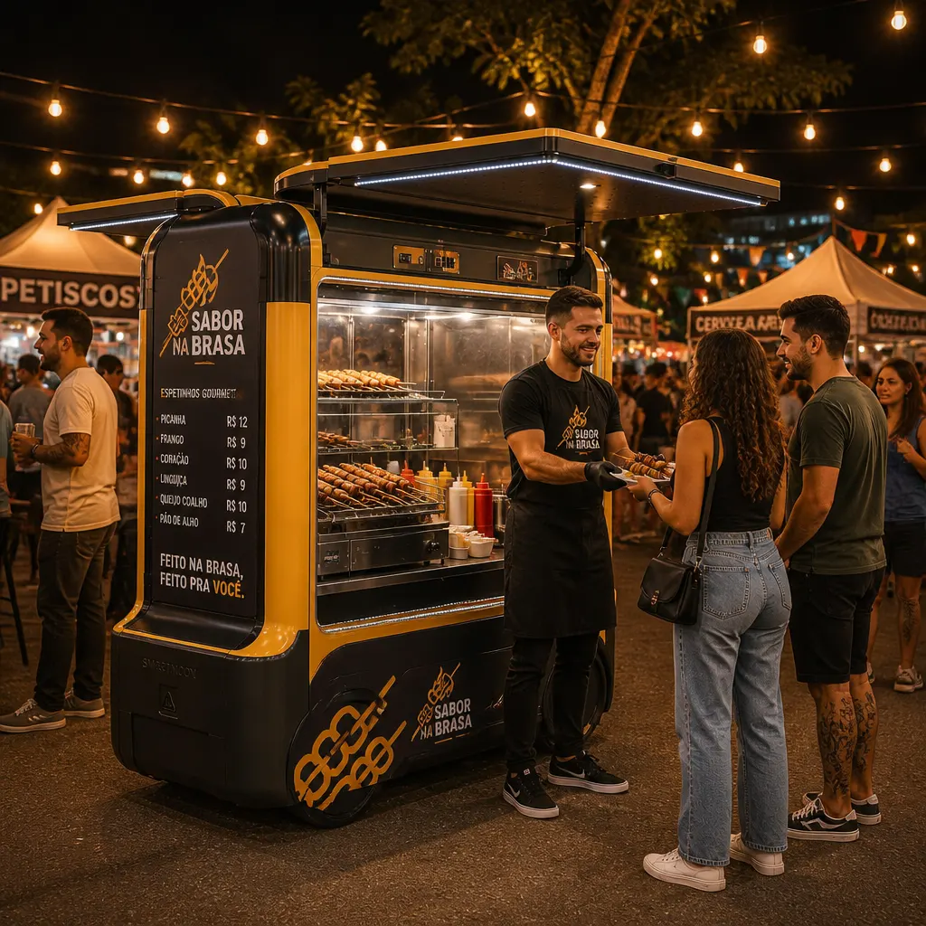 mini trailer de comida a venda